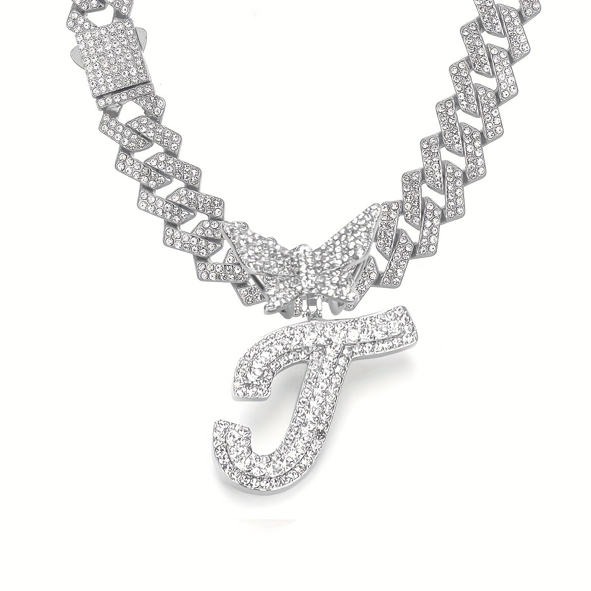 🎁 50% sleva na všechny produkty ! 🦋Dámské šperky Initial Butterfly Pendant Ice Crystal Náhrdelník💎