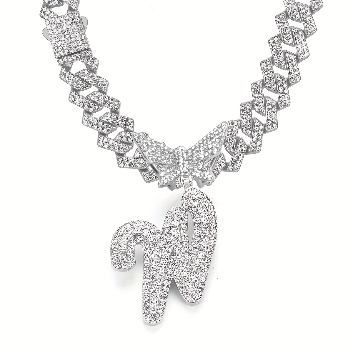 🎁 50% sleva na všechny produkty ! 🦋Dámské šperky Initial Butterfly Pendant Ice Crystal Náhrdelník💎