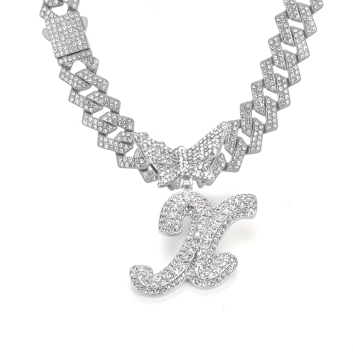 🎁 50% sleva na všechny produkty ! 🦋Dámské šperky Initial Butterfly Pendant Ice Crystal Náhrdelník💎