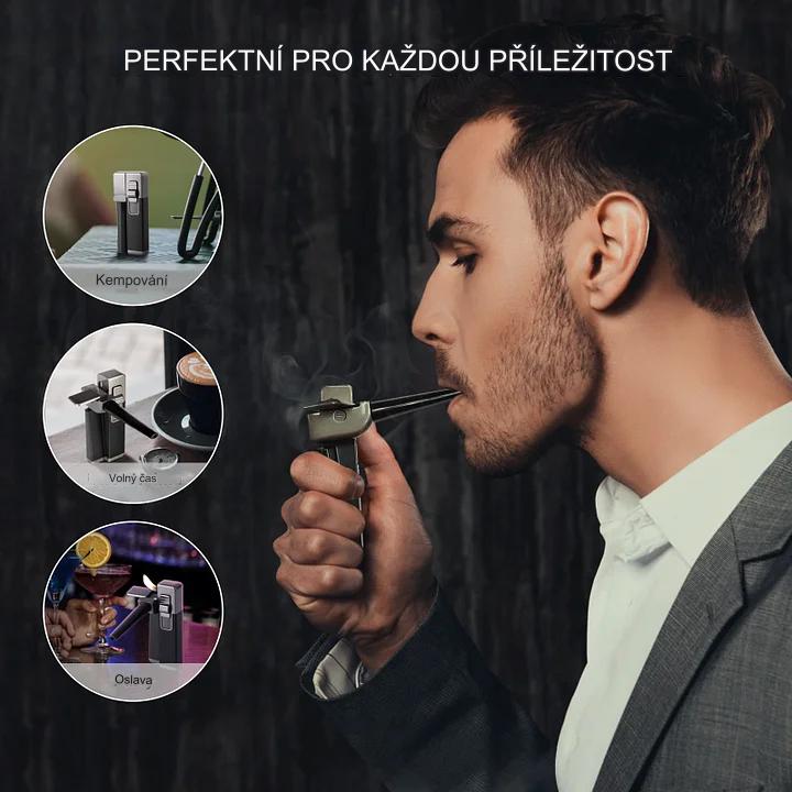 捷克YUSUD přenosný úderný kovový zapalovač 2 v 1 sada