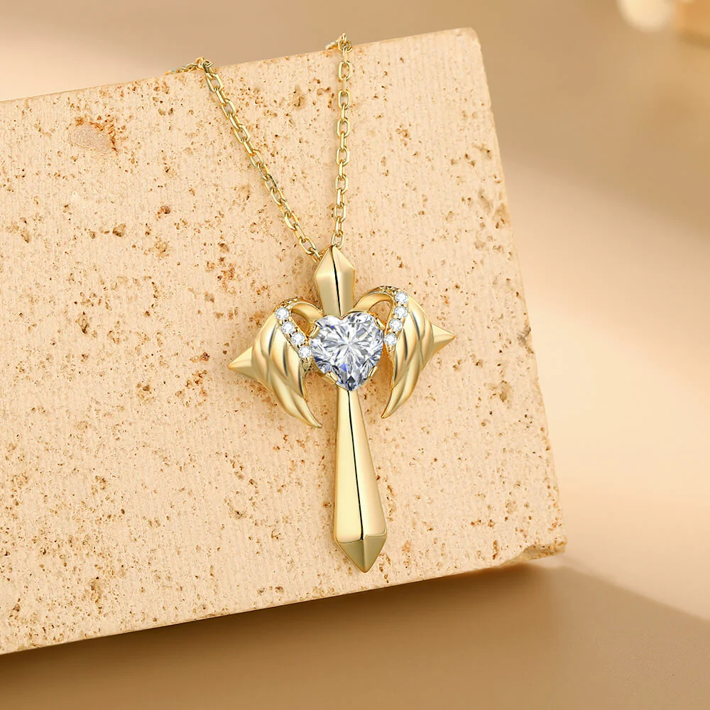 🎁 50% sleva na všechny produkty ! 👼Andělská křídla kříž náhrdelník dárek✨