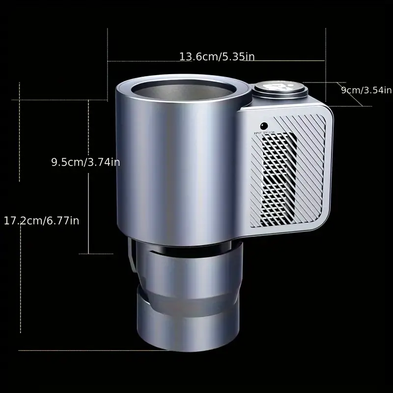 Caneca Inteligente 2 Em 1, Controle De Temperatura Para Aquecer E Resfriar No Carro Com Display De LED, Ideal Para Café, Chá, Água, Leite, Cerveja E Muito Mais