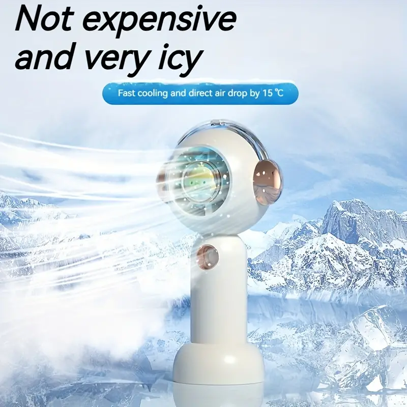 Spray Portátil De Mão Com Vento Forte Mini Ventilador USB Recarregável Para Resfriamento