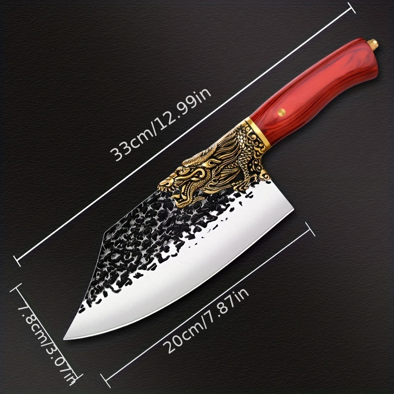 Conjunto de 3, faca de cozinha, faca de corte, faca de carne, acampamento ao ar livre, faca de corte forjada