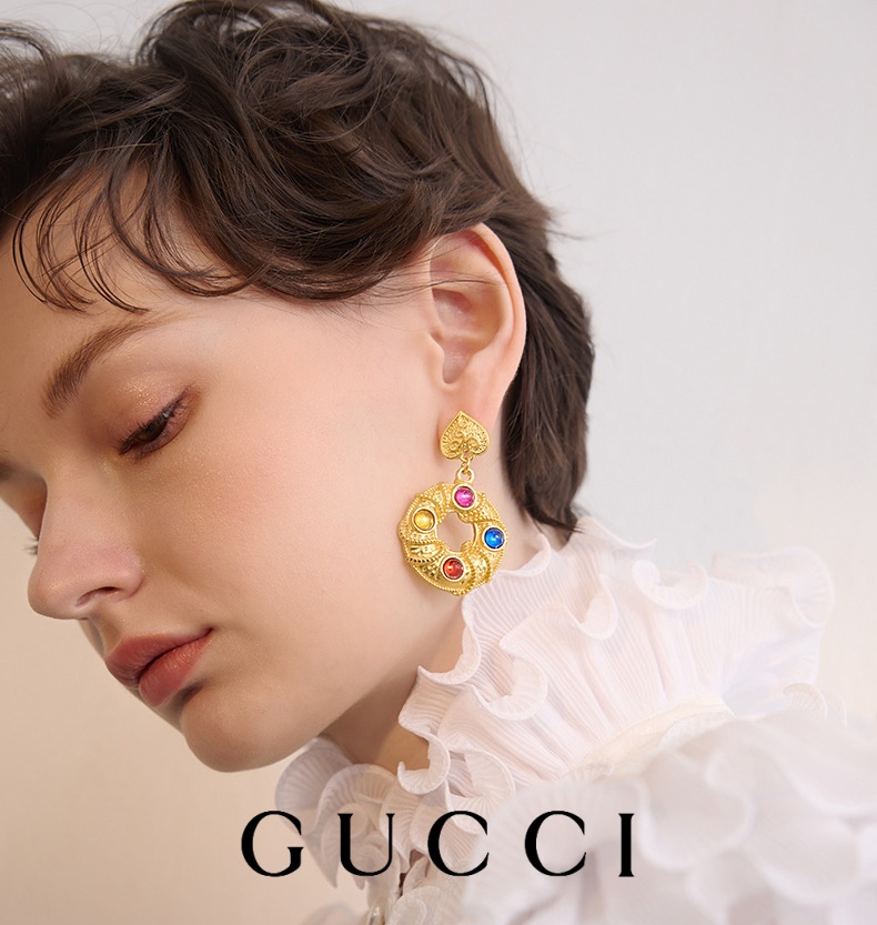 Cercei vintage Gucci din aur de 18k
