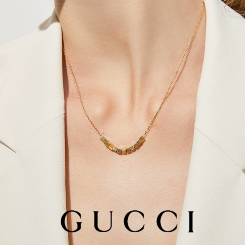 Reducere mare de preț💎Colier Gucci cub de zahăr din aur de 18k