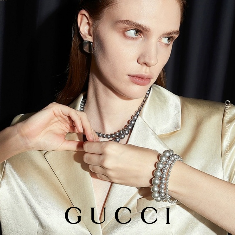 Reducere mare de preț💎✨Colier de mărgele de transfer de perle Elizabeth Grey Gucci 18k