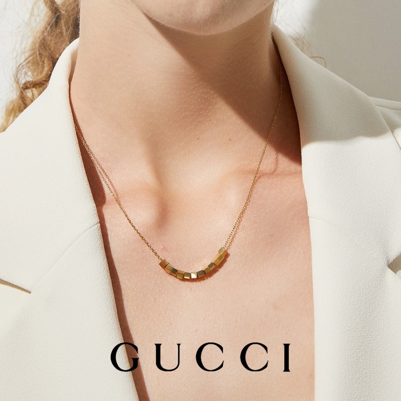 Reducere mare de preț💎Colier Gucci cub de zahăr din aur de 18k