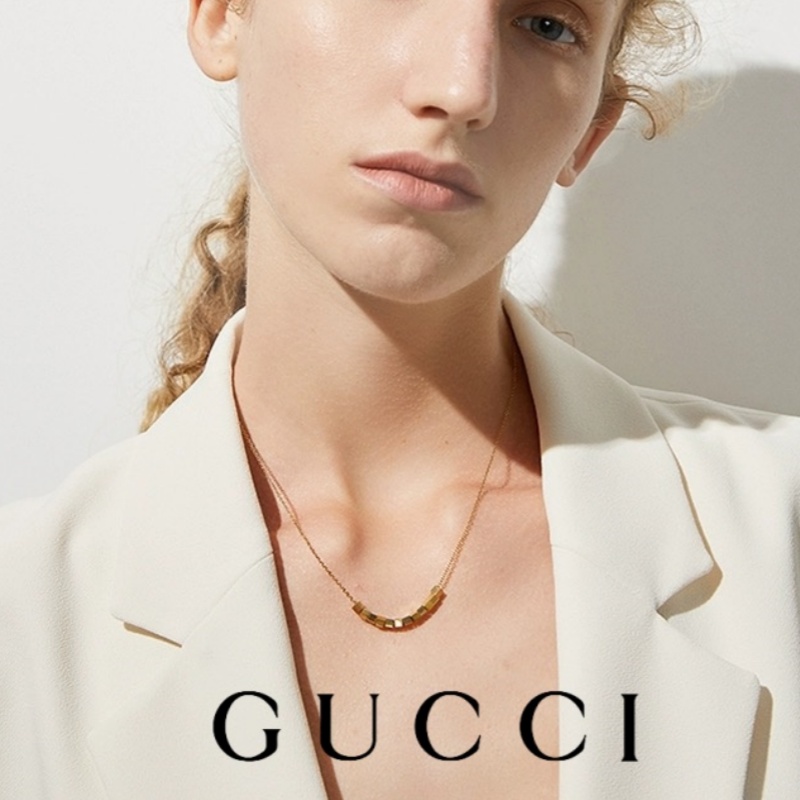 Reducere mare de preț💎Colier Gucci cub de zahăr din aur de 18k