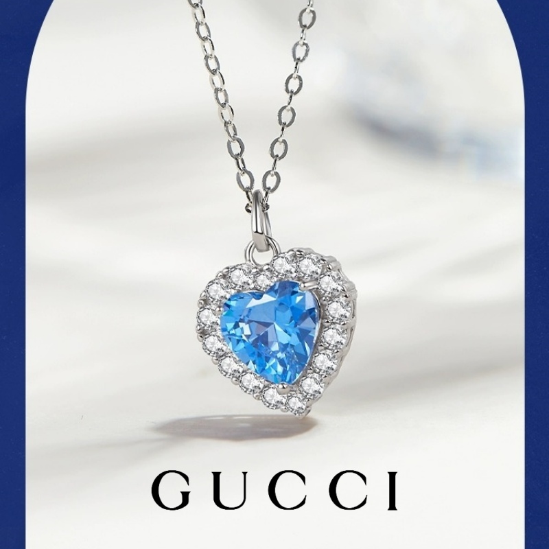 Reducere mare de preț💎✨Colier cu safir Gucci 18k Heart of the Ocean