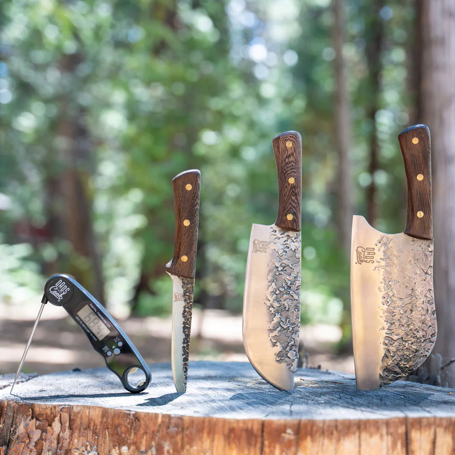 4 части, швейцарски кулинарни инструменти с дамаскски рисунък - подходящи за къмпинг на открито и домашно ползване.