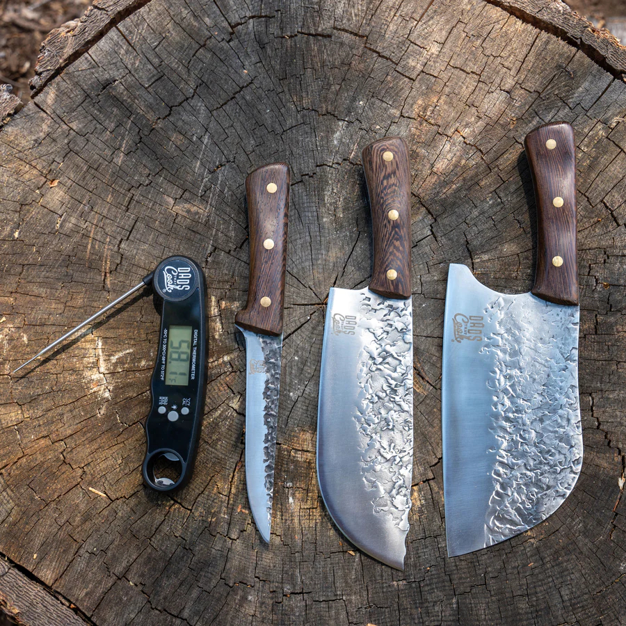 4 части, швейцарски кулинарни инструменти с дамаскски рисунък - подходящи за къмпинг на открито и домашно ползване.