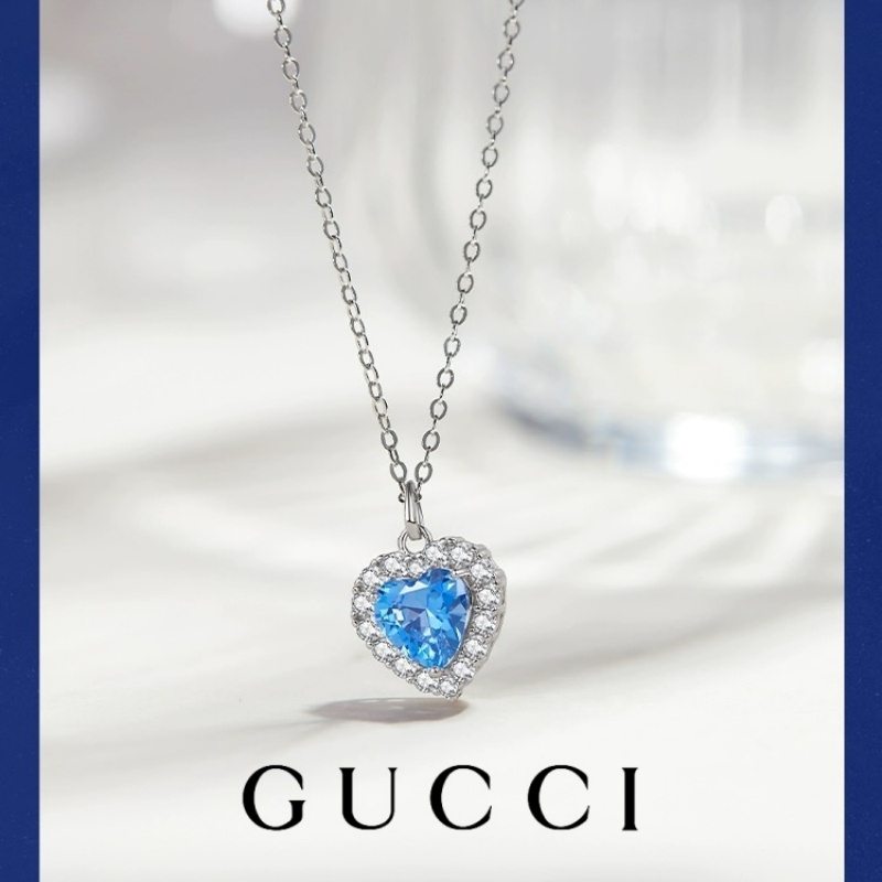 Reducere mare de preț💎✨Colier cu safir Gucci 18k Heart of the Ocean