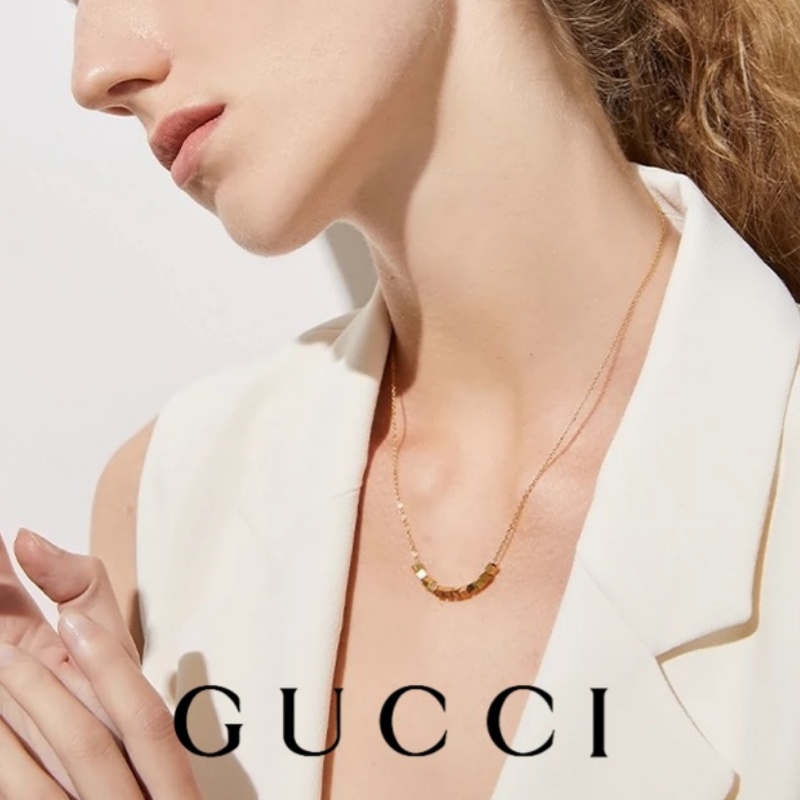 Reducere mare de preț💎Colier Gucci cub de zahăr din aur de 18k