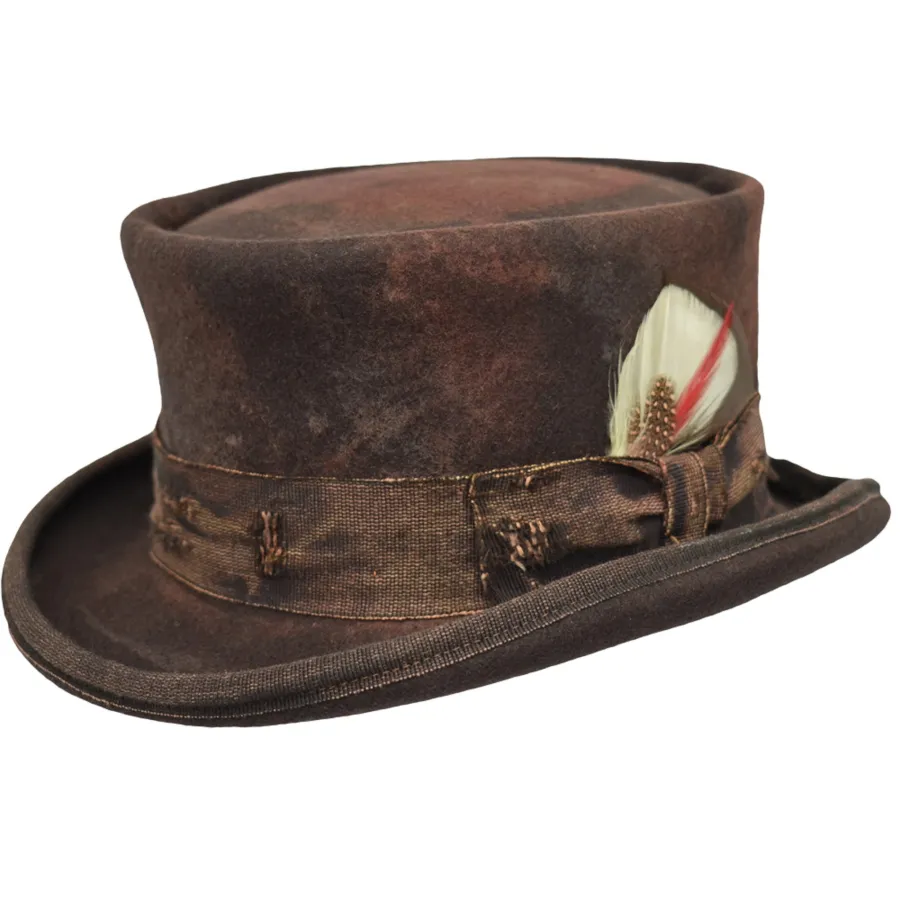Fashion Flat Top Bowler Hat Wool Bowler Hat