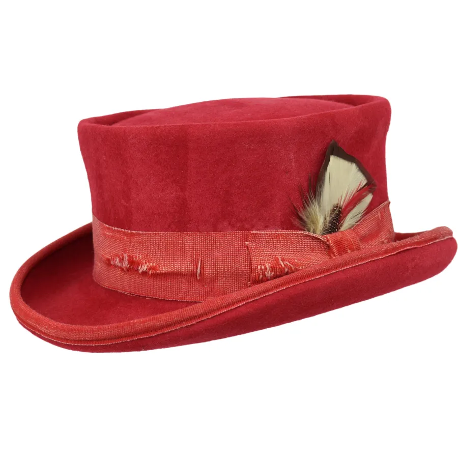 Fashion Flat Top Bowler Hat Wool Bowler Hat