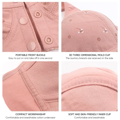 🌹BUY 2 GET 1 FREE🌹DESIGN FOR SENIOR FRONT CLOSURE COTTON BRA🎀(PLEASE ADD 3/5 PCS TO YOUR CART😍)