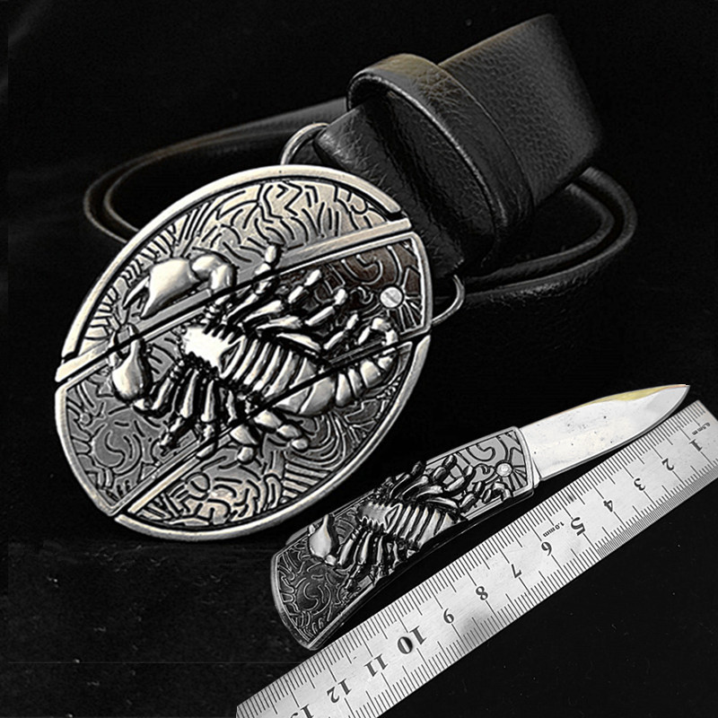 🔥LAST DAY 50% OFF🔥Western Fashion Genuine Leather Belt With Knife