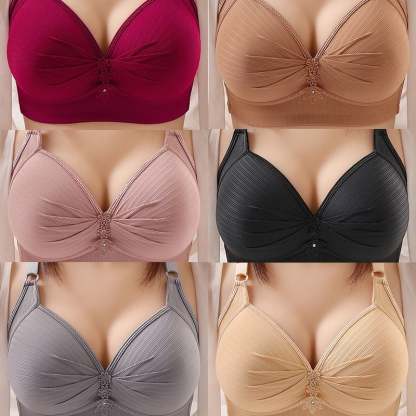 [Copy]🌹BUY 2 GET 1 FREE🌹DESIGN FOR SENIOR FRONT CLOSURE COTTON BRA🎀(PLEASE ADD 3/5 PCS TO YOUR CART😍)