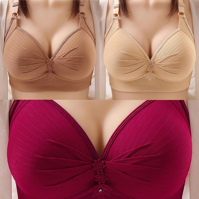 [Copy]🌹BUY 2 GET 1 FREE🌹DESIGN FOR SENIOR FRONT CLOSURE COTTON BRA🎀(PLEASE ADD 3/5 PCS TO YOUR CART😍)