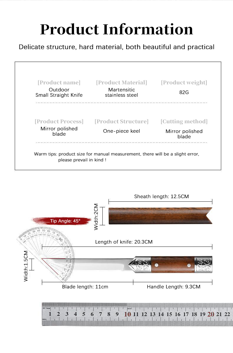 🔥New-Style🔥Japan Seiko Forged Katana Fruit Knife Portable Outdoor Knife picnic