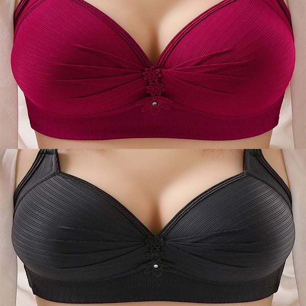 [Copy]🌹BUY 2 GET 1 FREE🌹DESIGN FOR SENIOR FRONT CLOSURE COTTON BRA🎀(PLEASE ADD 3/5 PCS TO YOUR CART😍)