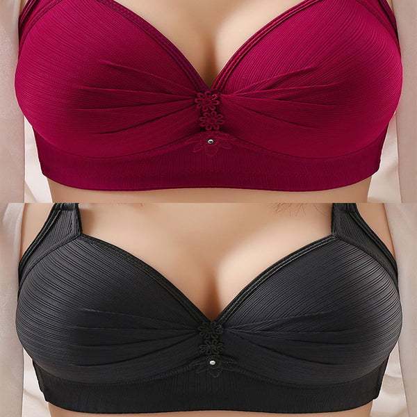 [Copy]🌹BUY 2 GET 1 FREE🌹DESIGN FOR SENIOR FRONT CLOSURE COTTON BRA🎀(PLEASE ADD 3/5 PCS TO YOUR CART😍)