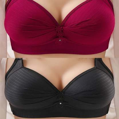 [Copy]🌹BUY 2 GET 1 FREE🌹DESIGN FOR SENIOR FRONT CLOSURE COTTON BRA🎀(PLEASE ADD 3/5 PCS TO YOUR CART😍)