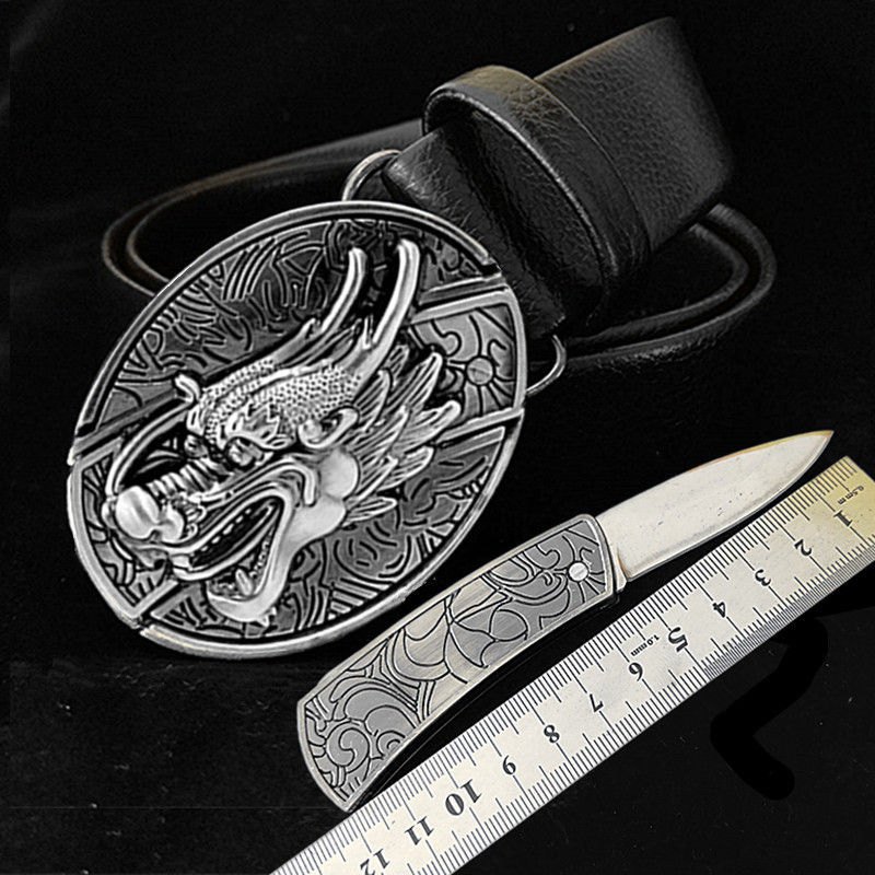 🔥LAST DAY 50% OFF🔥Western Fashion Genuine Leather Belt With Knife