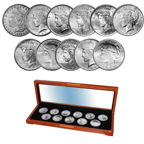 The Complete Collection of 1921~1935 Peace Silver Dollar