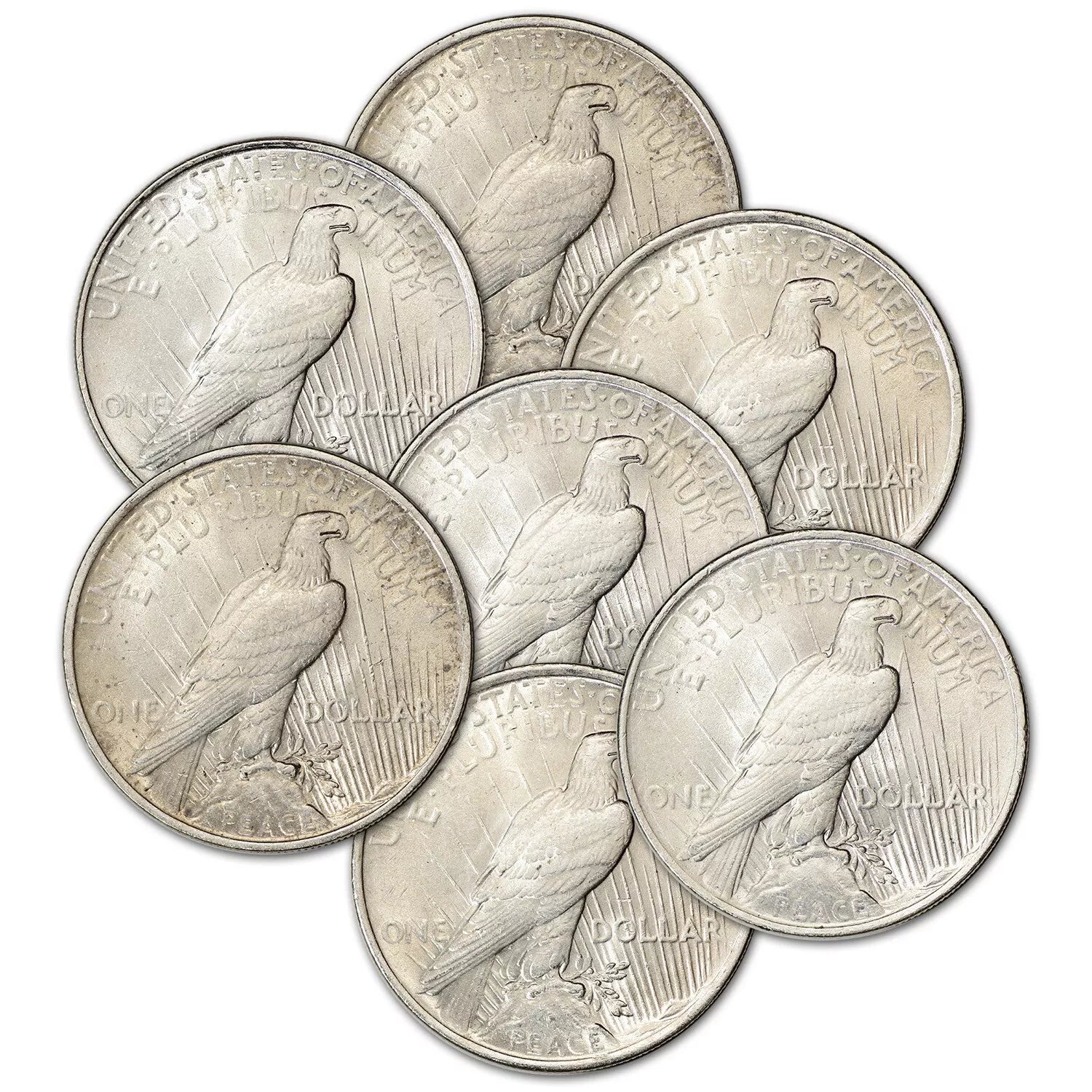 ✯ MIXED DATE ✯The Complete Collection of Peace Silver Dollar【1921~1935】12Pcs