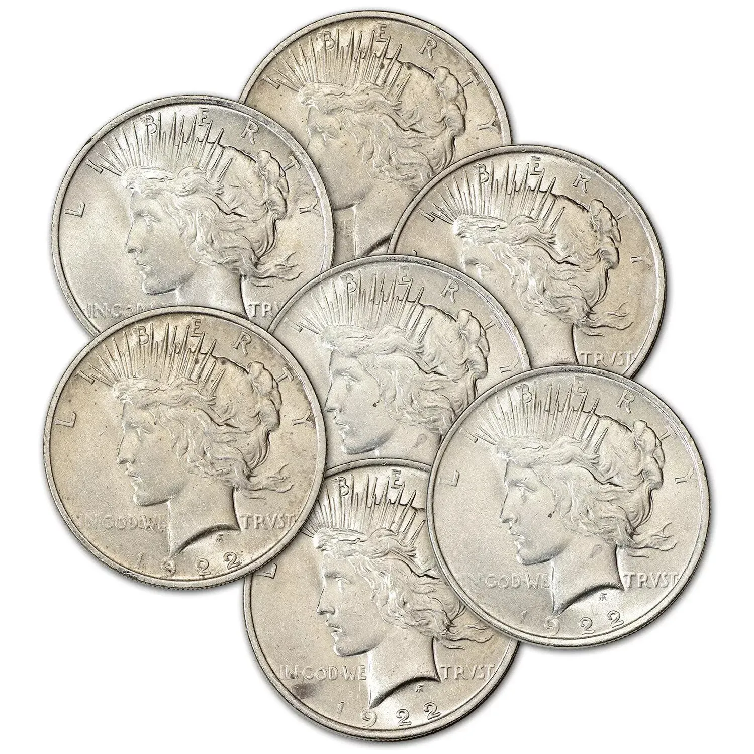 The Complete Collection of 1921~1935 Peace Silver Dollar