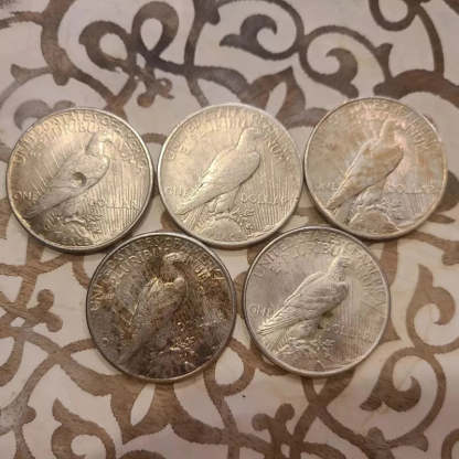 ✯ MIXED DATE ✯The Complete Collection of Peace Silver Dollar【1921~1935】12Pcs