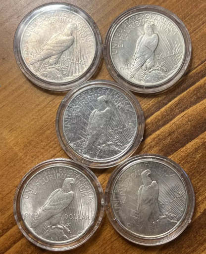 ✯ MIXED DATE ✯The Complete Collection of Peace Silver Dollar【1921~1935】12Pcs