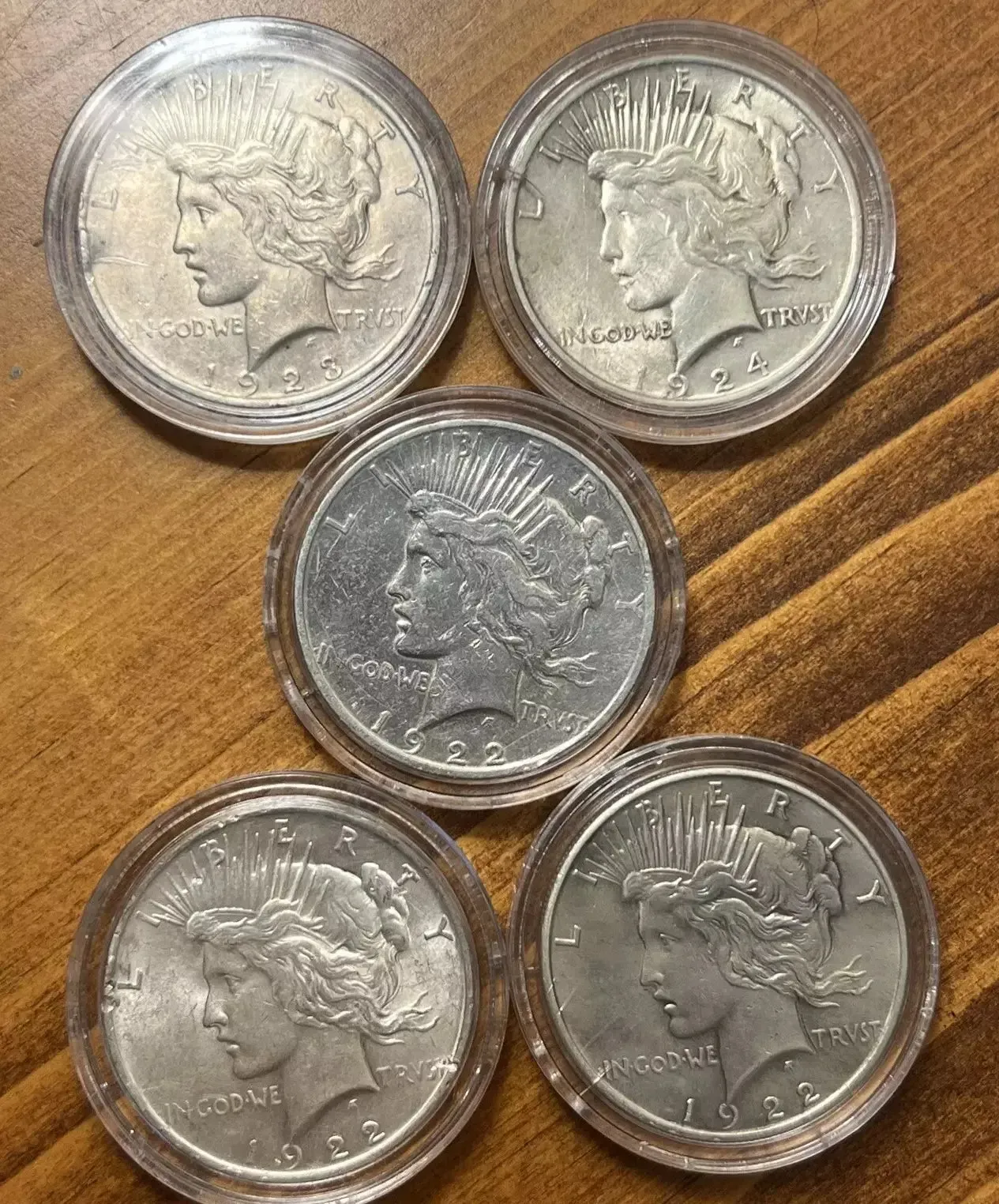 The Complete Collection of 1921~1935 Peace Silver Dollar