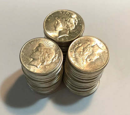 ✯ MIXED DATE ✯The Complete Collection of Peace Silver Dollar【1921~1935】12Pcs