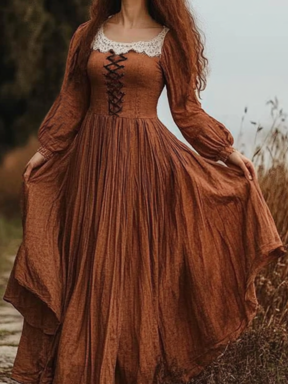 Long sleeve orders rust maxi dress