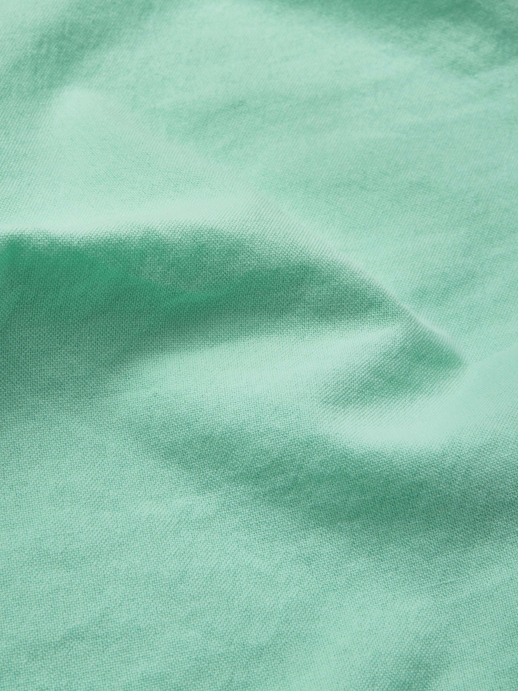 Maxi Cotton Dress , Cap Sleeves, Shawl Collar, Plain, Button Design, Vintage,  Light Green