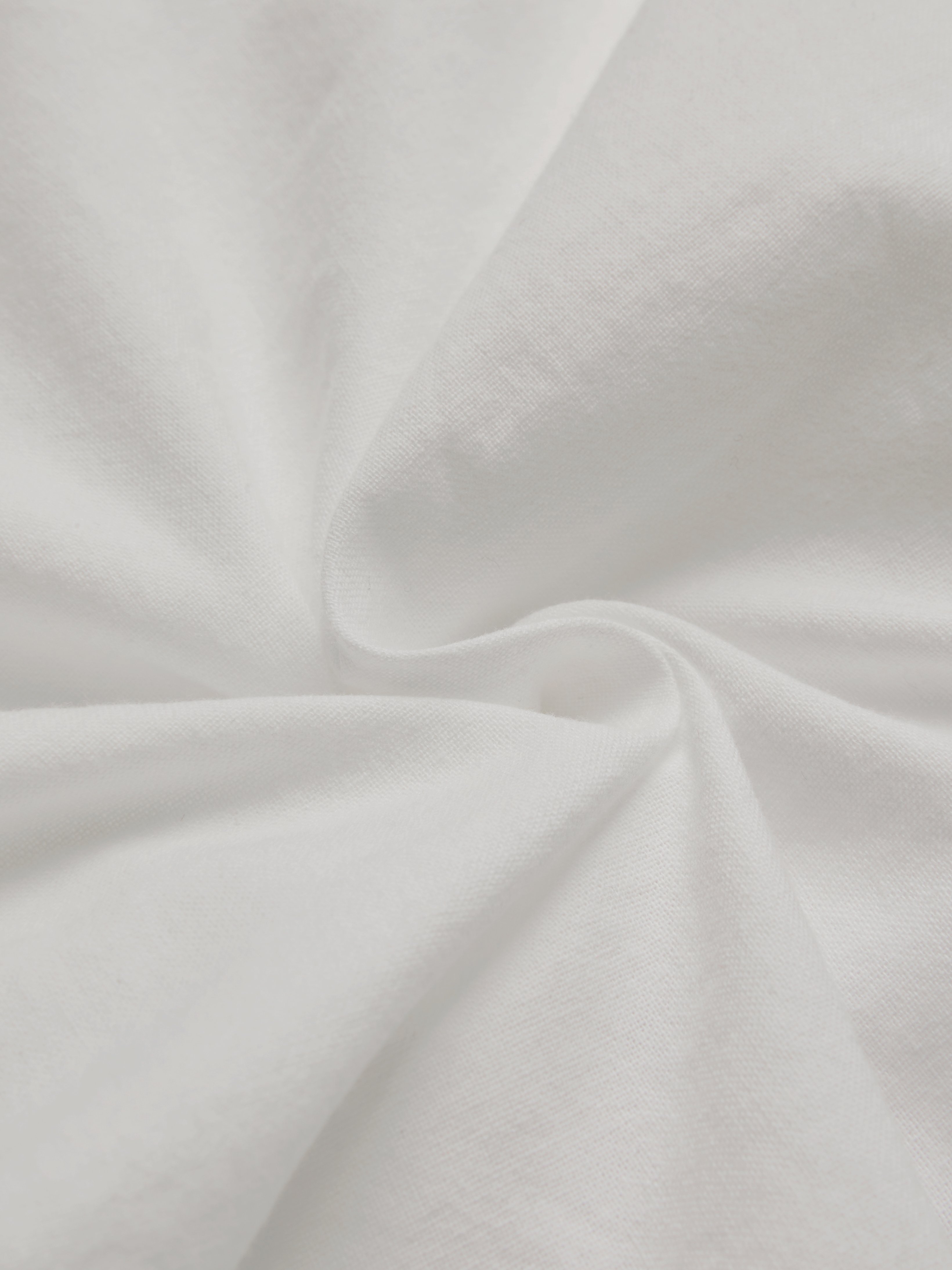 Midi Linen Dress, Sleeveless, Wing Collar, Plain, Button Design, French Vintage, White