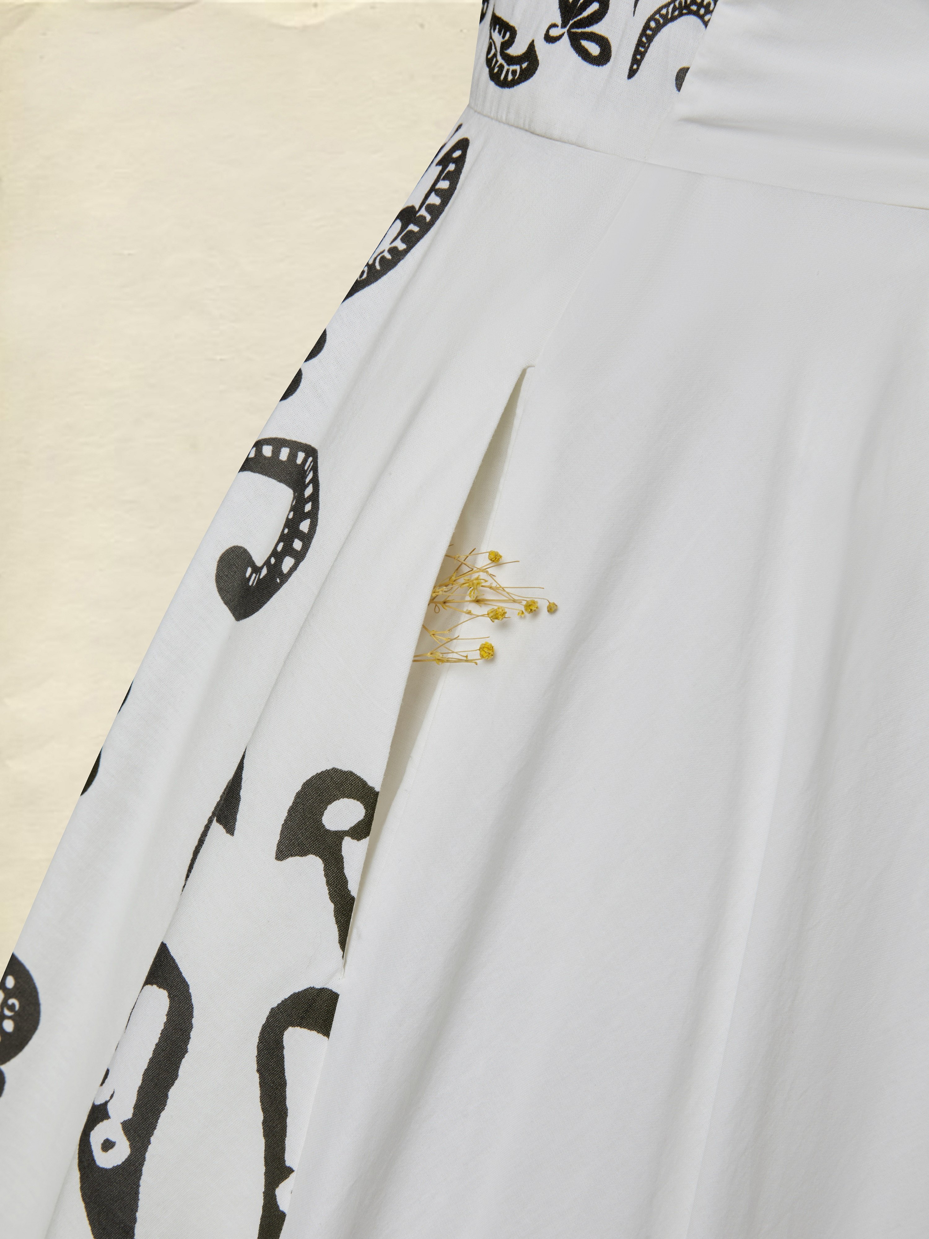 Maxi Cotton Dress, Cap Sleeves, V Neck, Paisley, Lace, Vacation, Vintage, White