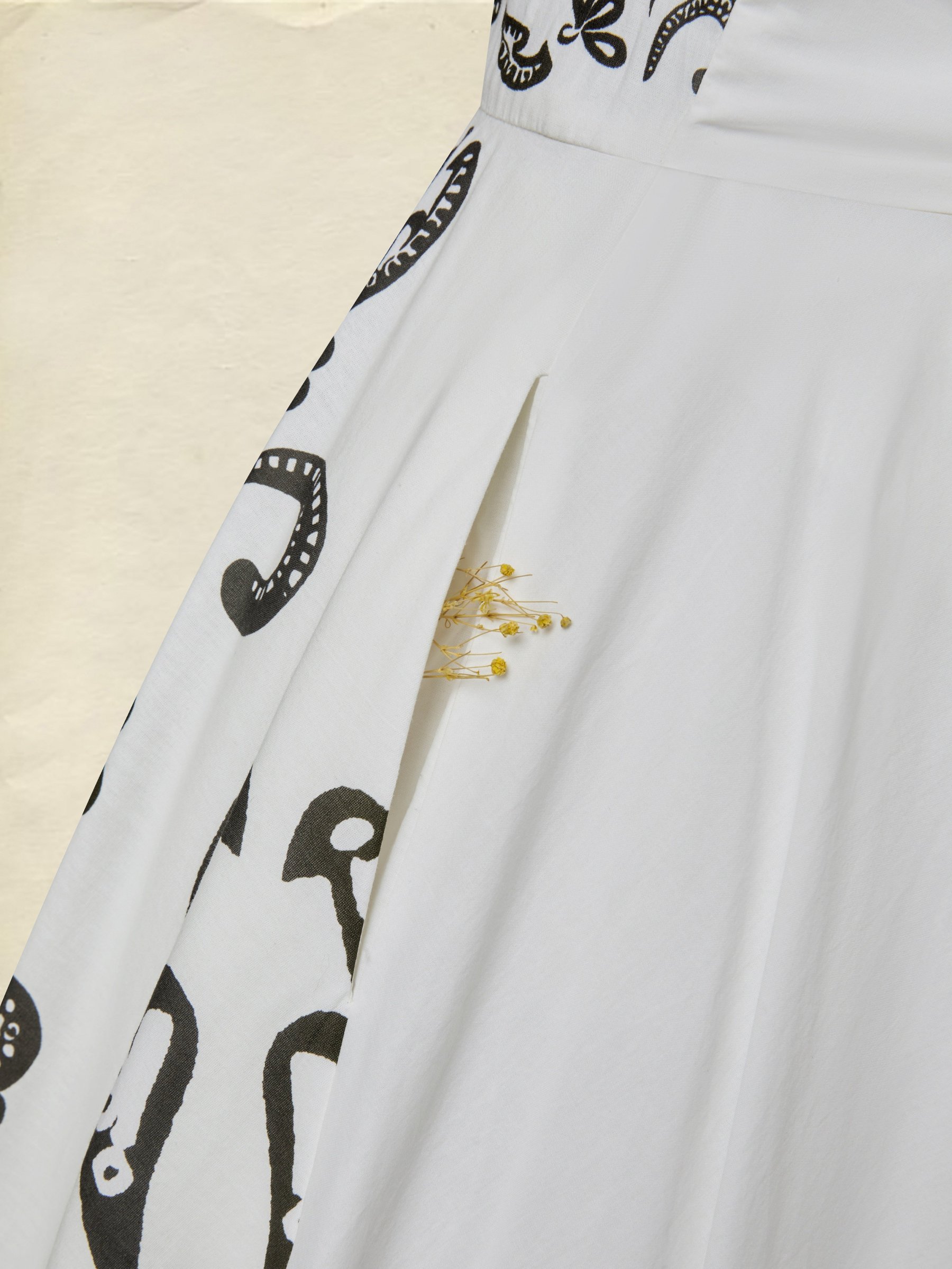 Maxi Cotton Dress, Cap Sleeves, V Neck, Paisley, Lace, Vacation, Vintage, White