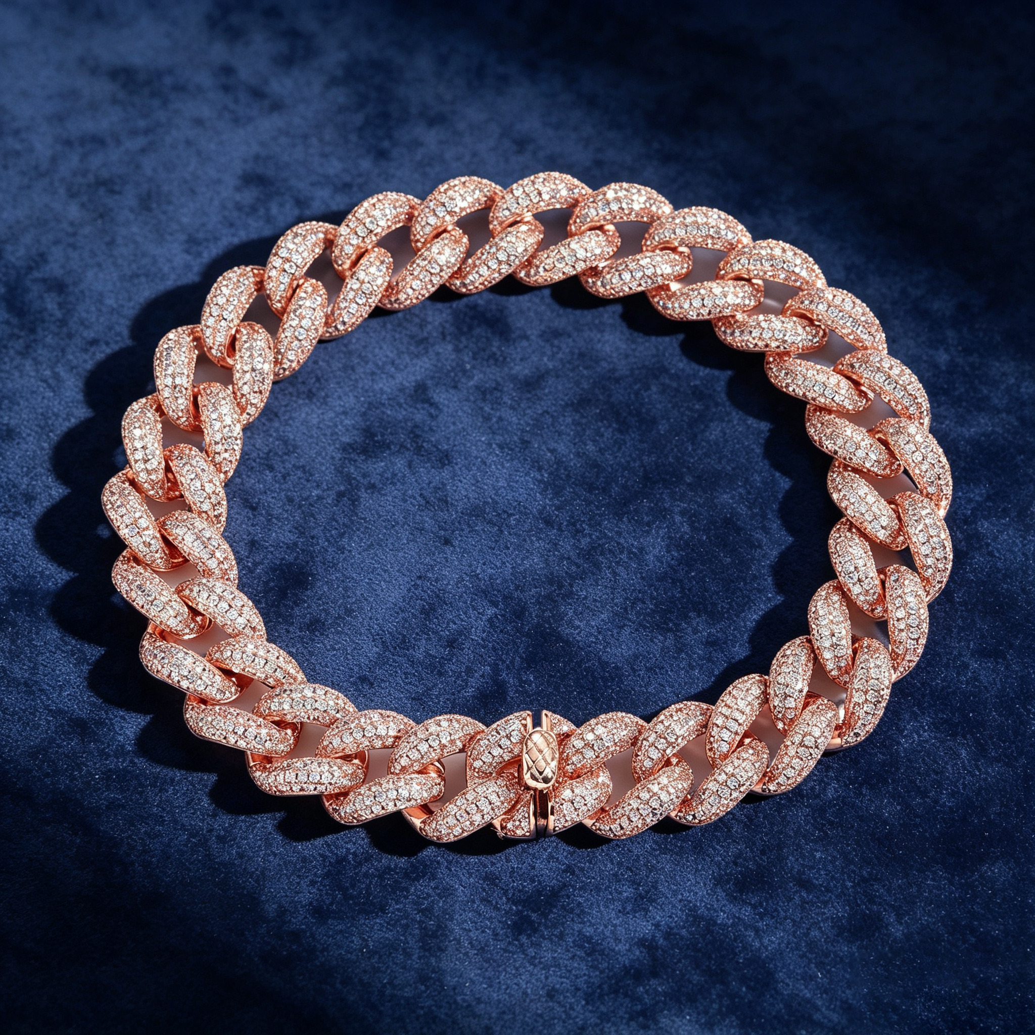 12mm S925 Moissanite 4-Row Cuban Bracelet
