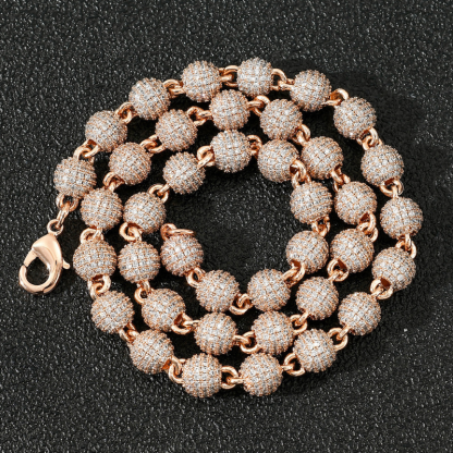 Moissanite Roses Around the Cross Pendant