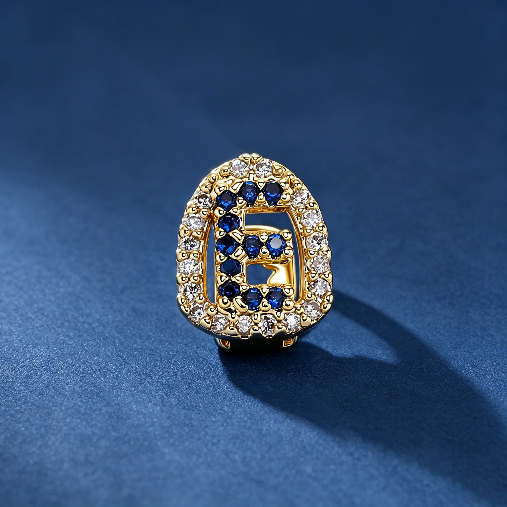 Custom Trendy Colored Moissanite A-Z Letter Tooth Gems