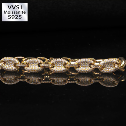 12mm Moissanite Pig Nose Bracelet