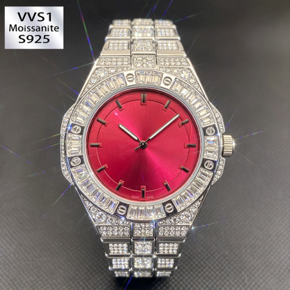 Stylish Fully Paved Moissanite Watch