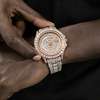 Moissanite Stylish Watch Fully Set 