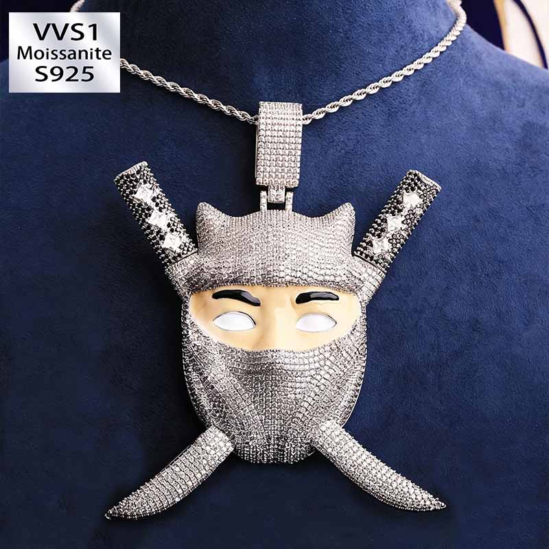 Hip Hop Ninja Assassin Moissanite Pendant