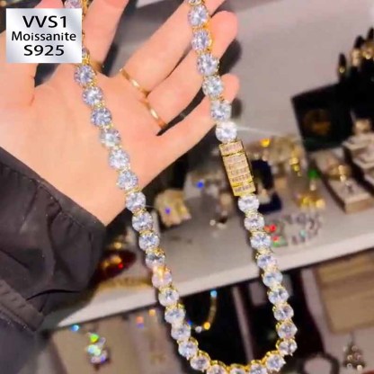 10mm Moissanite Big Luxury Tennis Chain