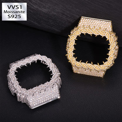 DW-5600 Iced Out Full Moissanite Thorns Watch Bezel